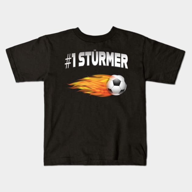 Fußball nummer 1 Stürmer Fußballer Kids T-Shirt by Foxxy Merch